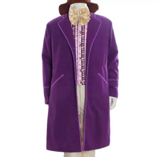 Willy Wonka Timothee Chalamet Purple Coat