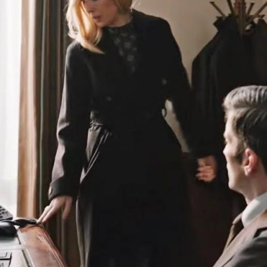 Yellowstone S04 Kelly Reilly (Beth Dutton) Black Coat