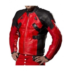 Deadpool Armor Style Red Biker Leather Jacket Deadpool Armor Style Red Biker Leather Jacket