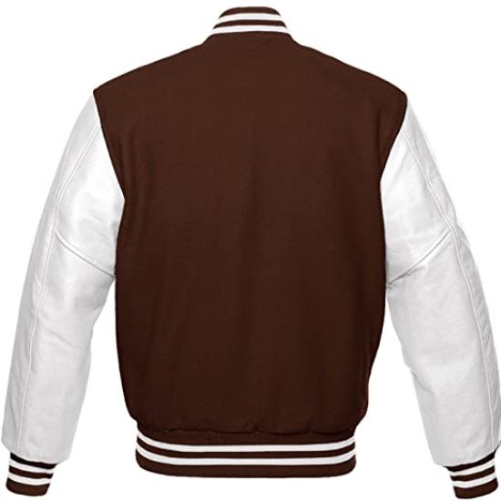 Men's Bomber Varsity Black and White Jacket