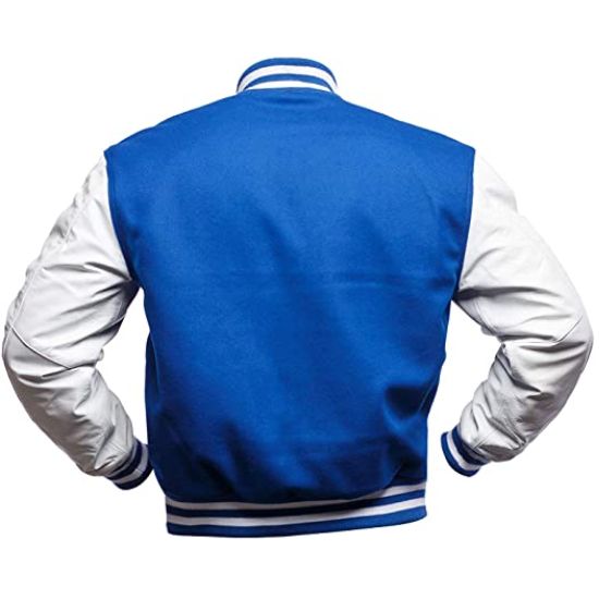 Men's Bomber Varsity Black and White Jacket