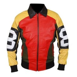 Men's David Puddy 8 ball Leather Jacket