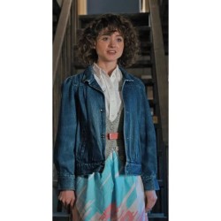Stranger Things S04 Natalia Dyer (Nancy Wheeler) Blue Denim Jacket Stranger Things S04 Natalia Dyer (Nancy Wheeler) Blue Denim Jacket