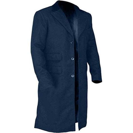 Peaky Blinders S05 Thomas Shelby (Cillian Murphy) Blue Wool Trench Coat