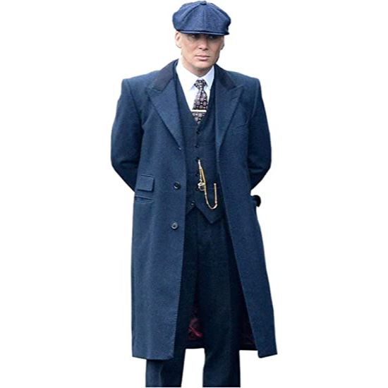 Peaky Blinders S05 Thomas Shelby (Cillian Murphy) Blue Wool Trench Coat