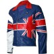 Men's UK Flag Union Jack Biker Leather Jacket