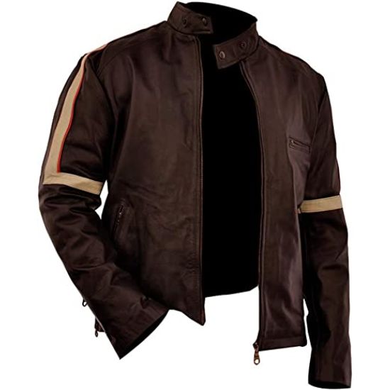 Men's Ray Cruise Vintage Cafe Racer Biker Leather Jacket