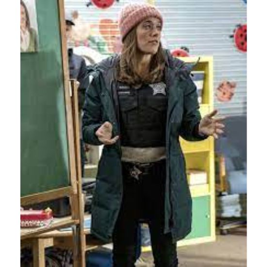 Chicago P.D sophia Bush (Erin Lindsay) Satin Coat