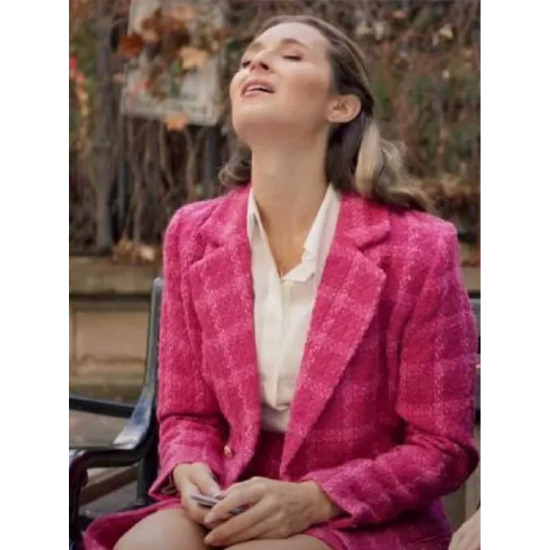 A Paris Proposal Alexa PenaVega (Anna Bowman) Pink Coat