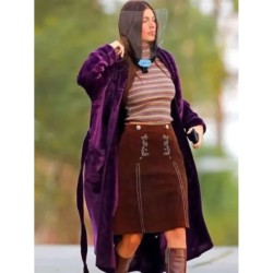 Daisy Jones & The Six Camila Morrone (Camila Dunne) Purple Coat