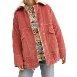 Ginny & Georgia S02 Rebecca Ablack (Padma) Corduroy Maroon Jacket