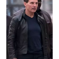 Mission Impossible 7 Tom Cruise (Ethan Hunt) Leather Jacket Mission Impossible 7 Tom Cruise (Ethan Hunt) Leather Jacket