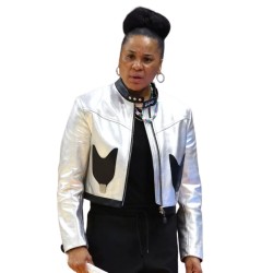 Dawn Staley Silver Leather Jacket Dawn Staley Silver Leather Jacket