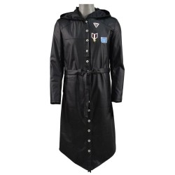 PUBG Hooded Leather Long Coat PUBG Hooded Leather Long Coat