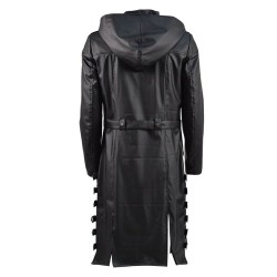 PUBG Hooded Leather Long Coat PUBG Hooded Leather Long Coat