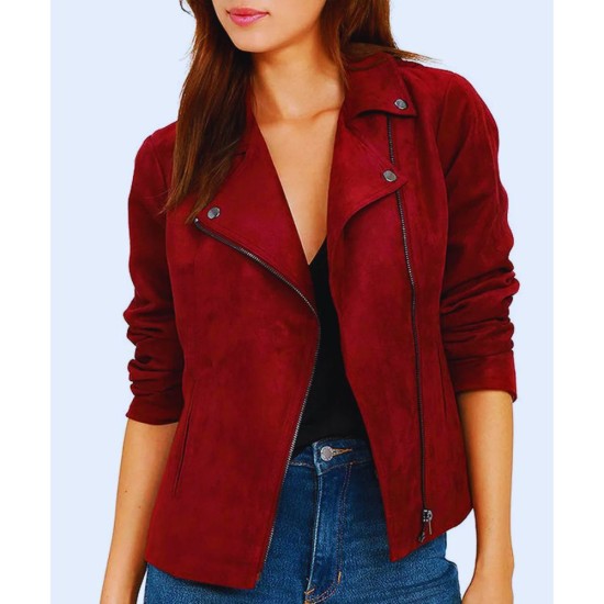 Arrow Willa Holland (Thea Queen) Red Leather Jacket