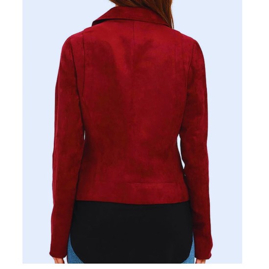 Arrow Willa Holland (Thea Queen) Red Leather Jacket