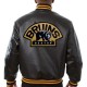 Boston Bruins Black Leather Varsity Jacket