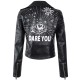 Eye Dare You Black Leather Jacket