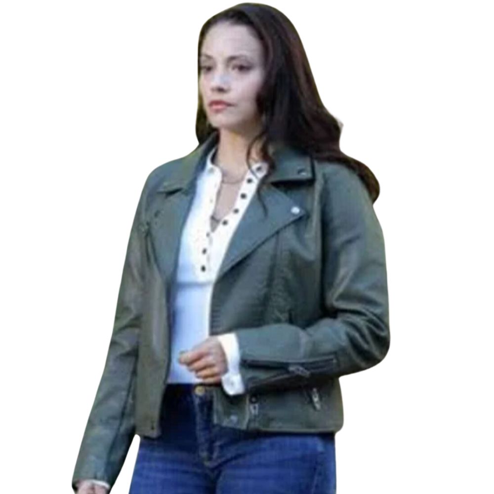 Found Gabrielle Walsh Jacket Lacey Quinn Green Leather Jacket
