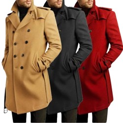 Men’s Double Breasted Belted Coat