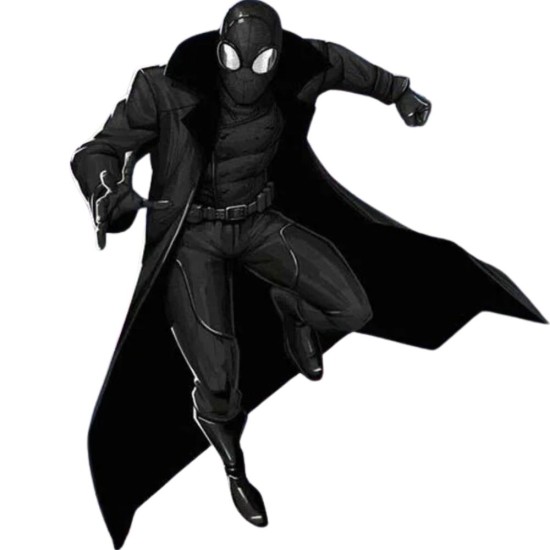 Spider-Man Into the Spider-Verse Noir SpiderMan Black Coat