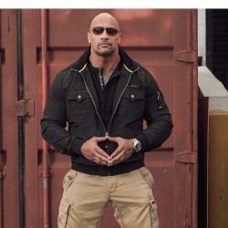 The Rock Dwayne Johnson Black Jacket The Rock Dwayne Johnson Black Jacket