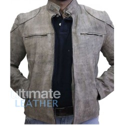 Cafe Racer Antique Grey Distressed Leather Jacket Cafe Racer Antique Grey Distressed Leather Jacket
