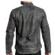 Cafe Racer Grey Distressed Leather Jacket