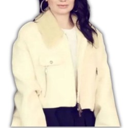 Flora And Son Eve Hewson (Flora) White Wool Jacket Flora And Son Eve Hewson (Flora) White Wool Jacket