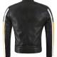 Black Color Motorcycle Yellow Leather Jacket