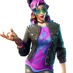 Black Synth Star Fortnite Leather Jacket