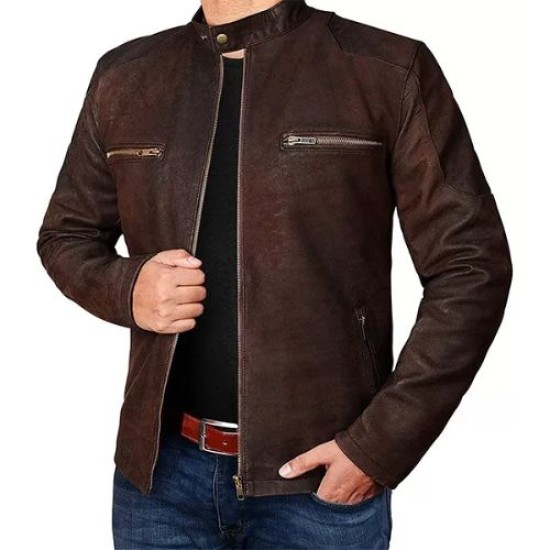 Men’s Slim Fit Racer Jacket