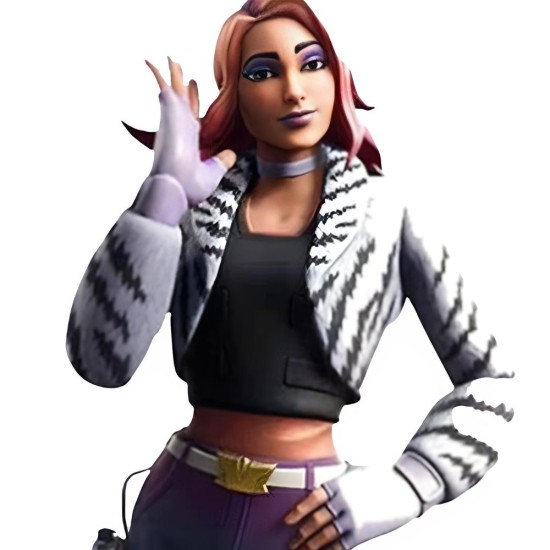 Gaming Fortnite Black and White Jacket