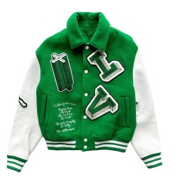 Mens Louis Vuitton Green Varsity Jacket Mens Louis Vuitton Green Varsity Jacket