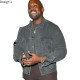 Kanye West Denim Blue/Black Jacket