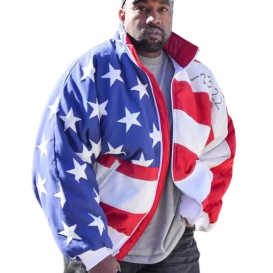 Kanye West's American Flag Cotton Jacket