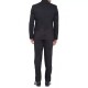 Black Nehru Grandad Collar Suit For Men