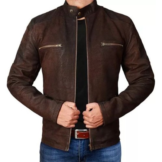 Men’s Slim Fit Racer Jacket