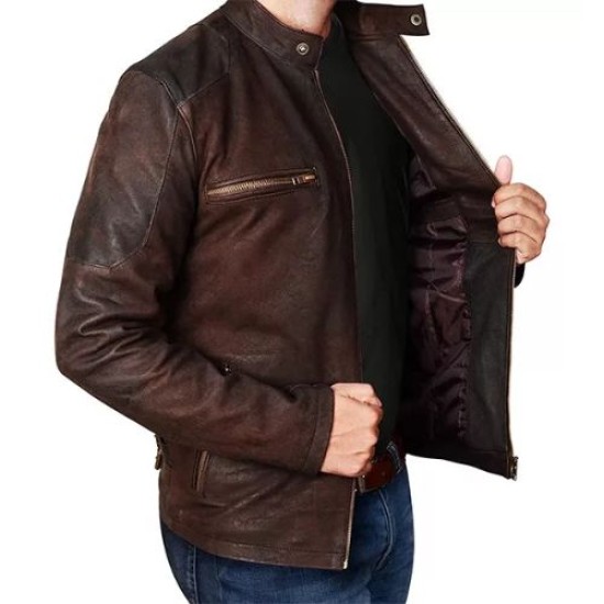 Men’s Slim Fit Racer Jacket