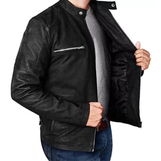 Men’s Slim Fit Racer Jacket