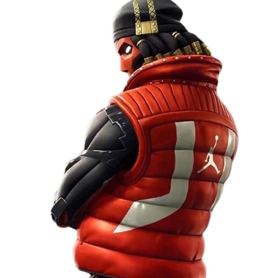 Red Fortnite Grind Puffer Vest