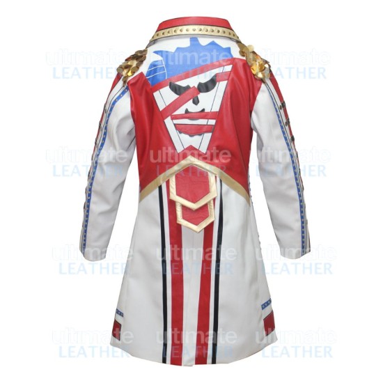 WWE Cody Rhodes Military White Leather Coat