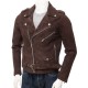 Men’s Cowboy Biker Brown Suede Jacket