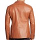 Men's Tan Real Leather Crafted Blazer