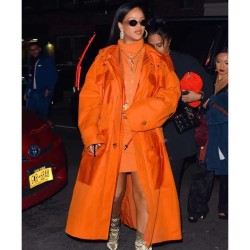 Rihanna Bergdorf Goodman Orange Coat Rihanna Bergdorf Goodman Orange Coat