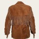 Tawny Fringes Suede Leather Jacket 