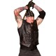 The Undertaker Boneyard Match Black Leather Vest