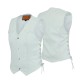 Womens Motorcycle White Leather Vest 