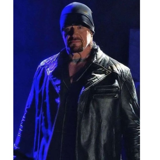 WWE RAW Monday Night Undertaker Black Leather Jacket